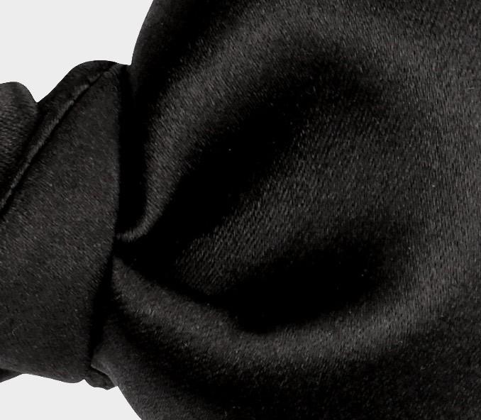 Cinabre Noeud Papillon Satin Noir Classique
