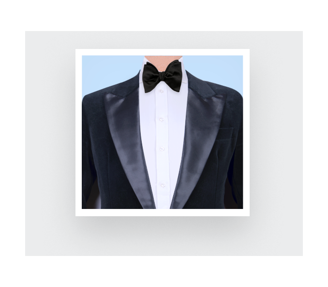 Cinabre Noeud Papillon Satin Noir Grand Format