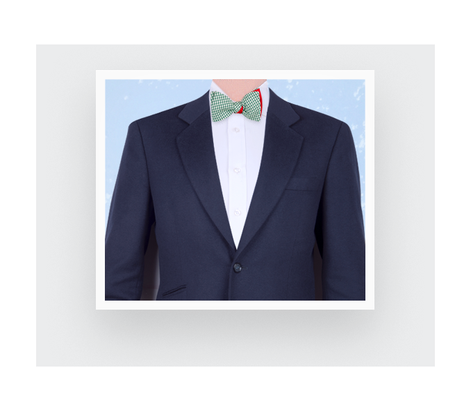 Cinabre Noeud Papillon Seersucker Vichy Vert