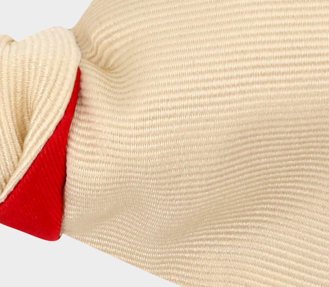 Cinabre Noeud Papillon Sergé Beige