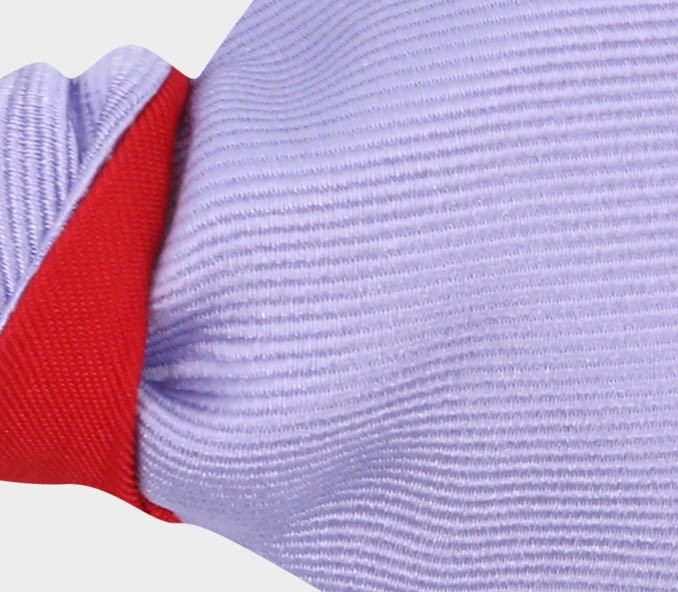 Cinabre Noeud Papillon Sergé Lilas