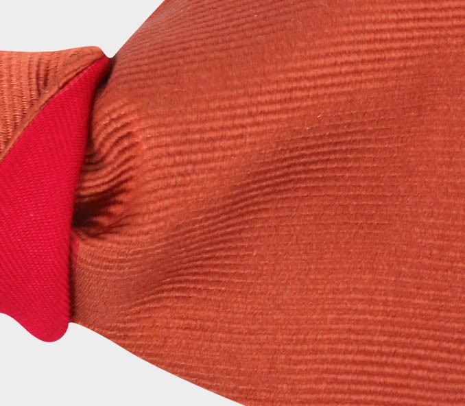 Cinabre Noeud Papillon Sergé Terracotta