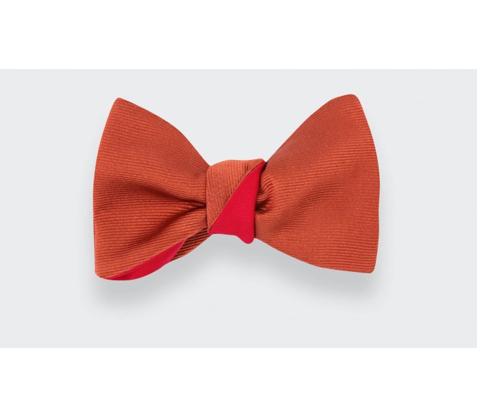 Cinabre Noeud Papillon Sergé Terracotta