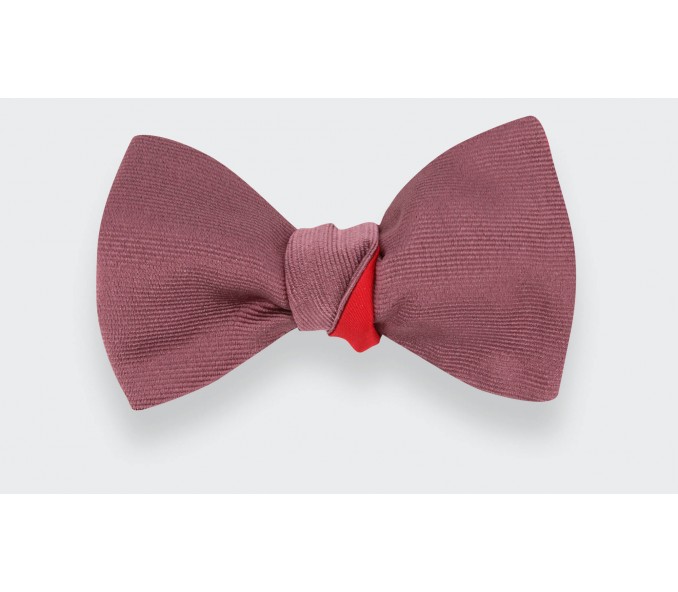 Cinabre Noeud Papillon Sergé Vieux Rose