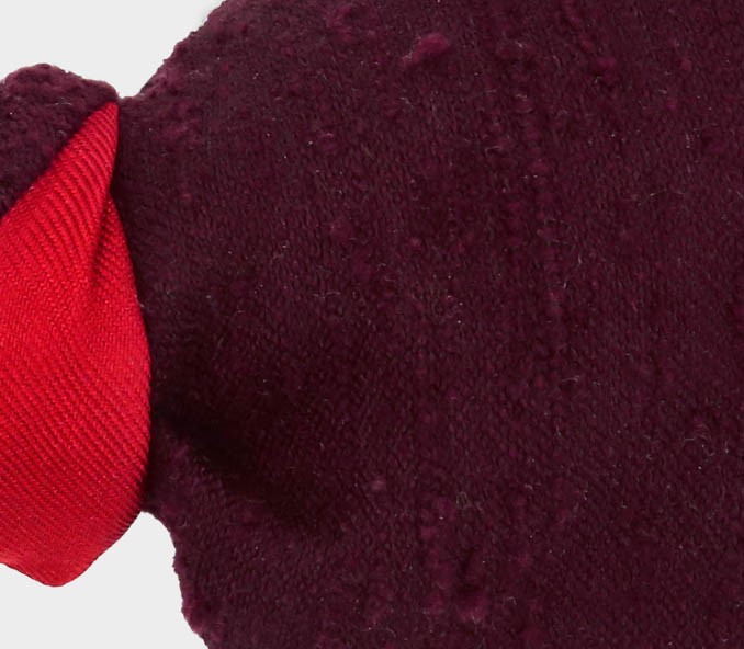 Cinabre Noeud Papillon Shantung Bordeaux