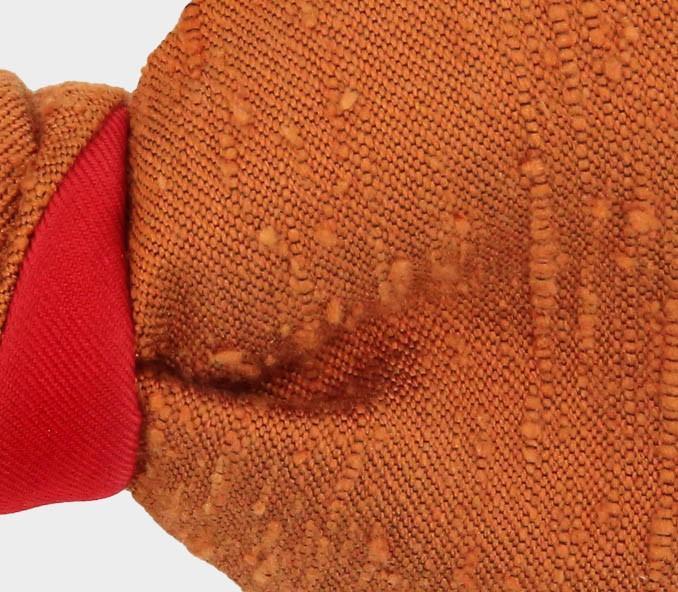 Cinabre Noeud Papillon Shantung Orange