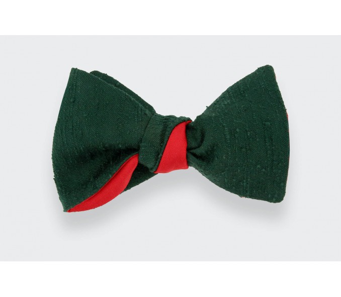 Cinabre Noeud Papillon Shantung Vert Sapin