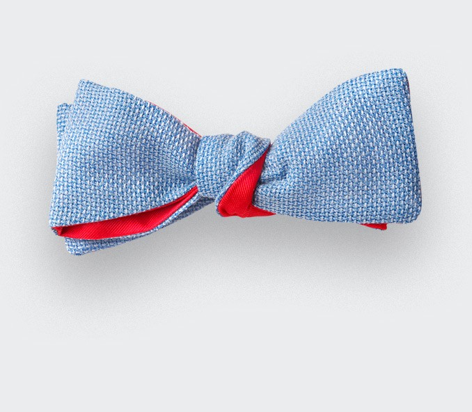 cinabre Noeud Papillon Slim Maille Bleu Ciel