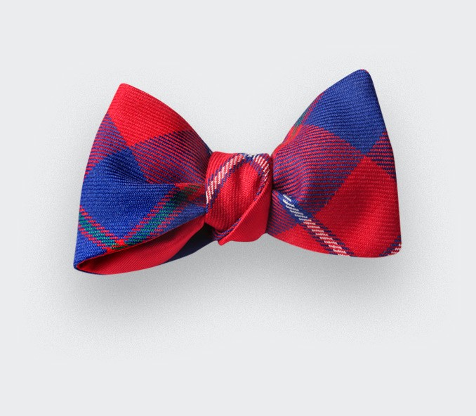 cinabre Noeud Papillon Tartan Rouge Galloway