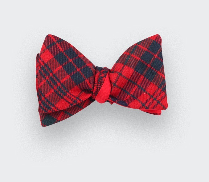 cinabre Noeud Papillon Tartan Rouge Ross