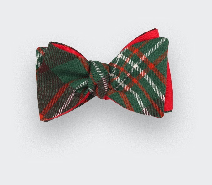 cinabre Noeud Papillon Tartan Vert Scott