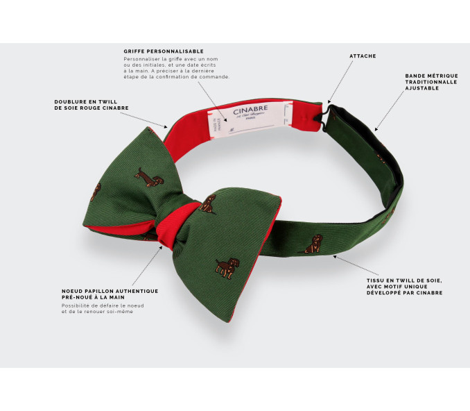 Cinabre Noeud Papillon Teckel