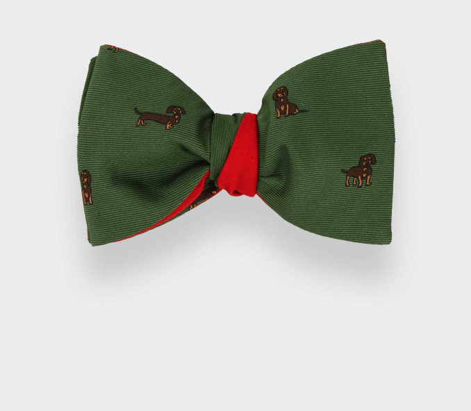 cinabre Noeud Papillon Teckel