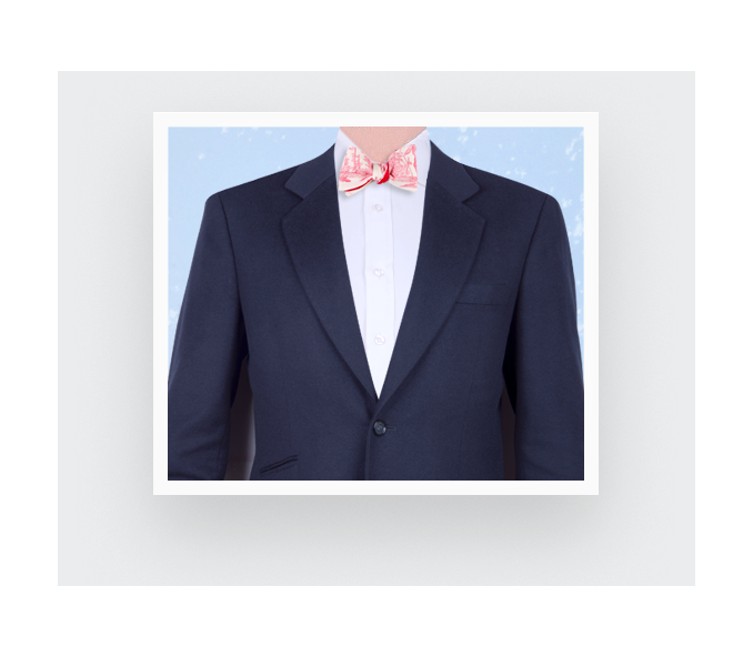 Cinabre Noeud Papillon Toile De Jouy Rouge