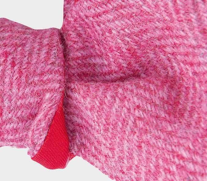 Cinabre Noeud Papillon Tweed Chevron Rose