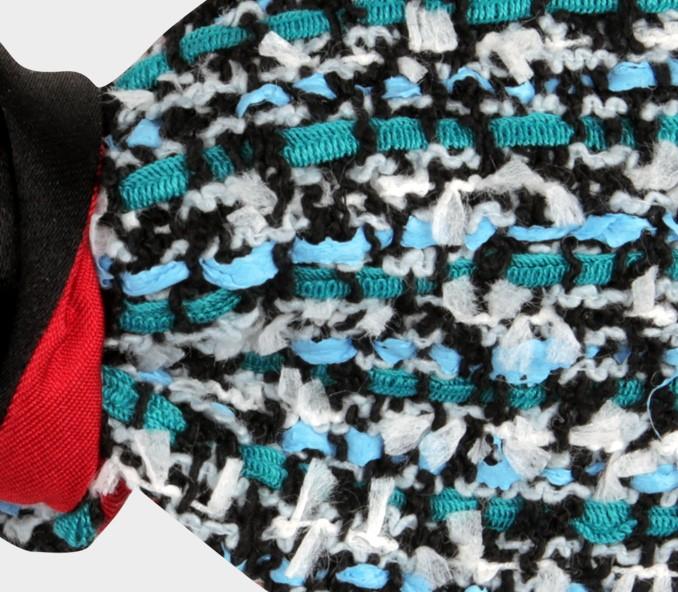 Cinabre Noeud Papillon Tweed Couture Lagon