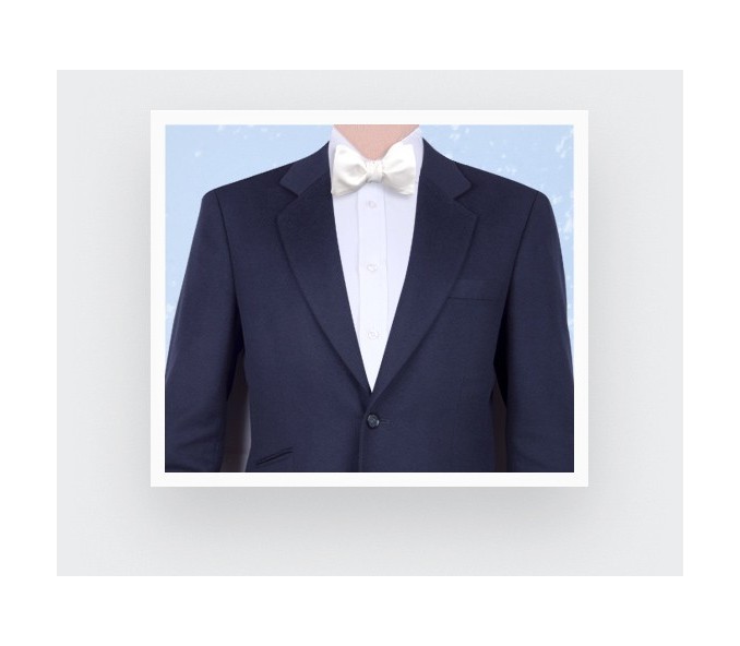 Cinabre Noeud Papillon Twill Blanc