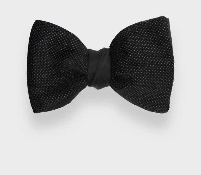 cinabre Noeud Papillon Velours À Pois