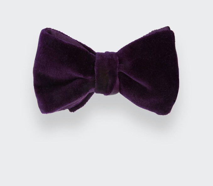 cinabre Noeud Papillon Velours mauve