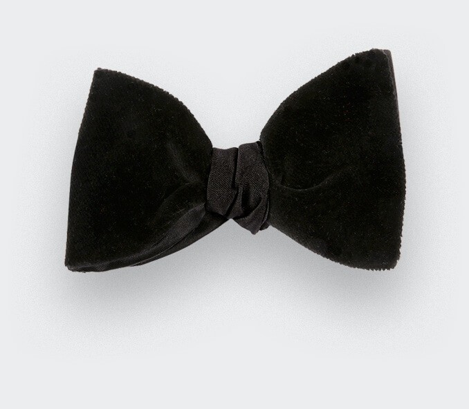 cinabre Noeud Papillon Velours Satin Noir