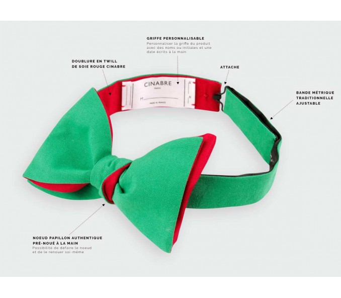 Cinabre Noeud Papillon Vert Menthe