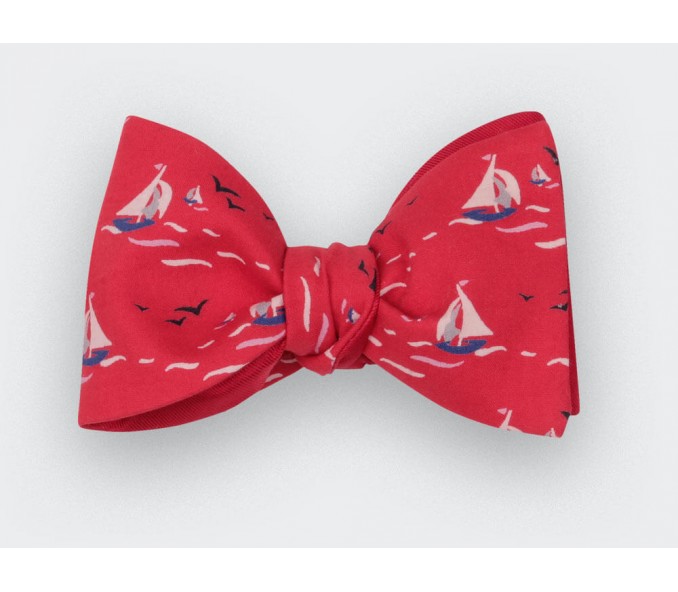 Cinabre Noeud Papillon Voiliers