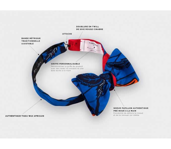 Cinabre Noeud Papillon Wax Indigo