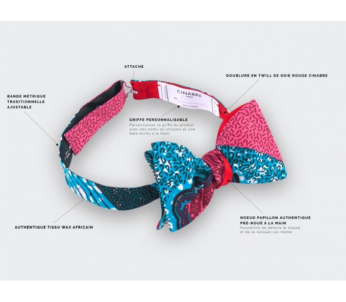 Cinabre Noeud Papillon Wax Rose Vif