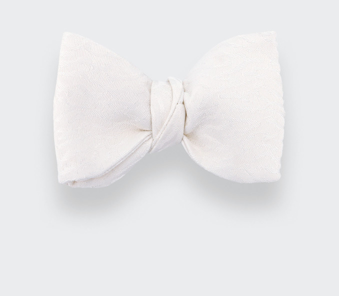 cinabre Noeud Papillon Zébré Blanc