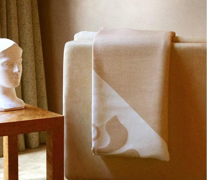 Cinabre Plaid Cité Bergère Beige