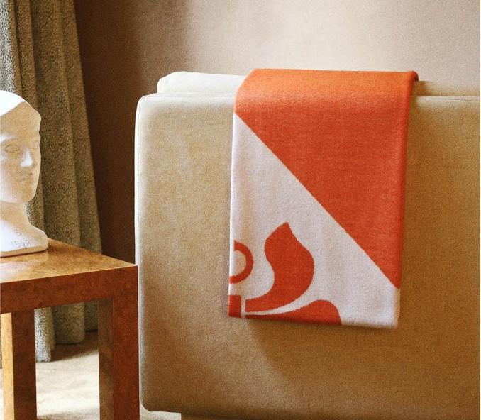 Cinabre Plaid Cité Bergère Orange
