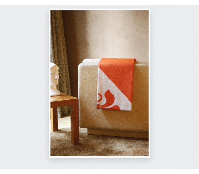 Cinabre Plaid Cité Bergère Orange