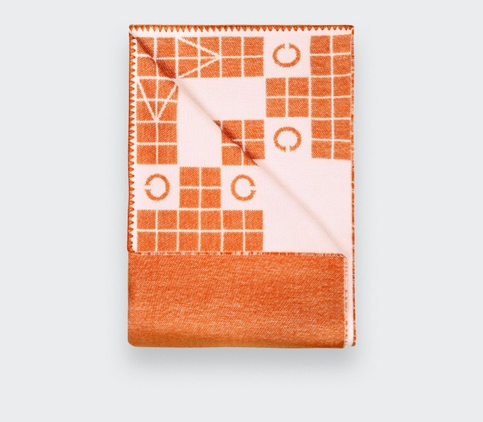 cinabre Plaid Cité Bergère Orange