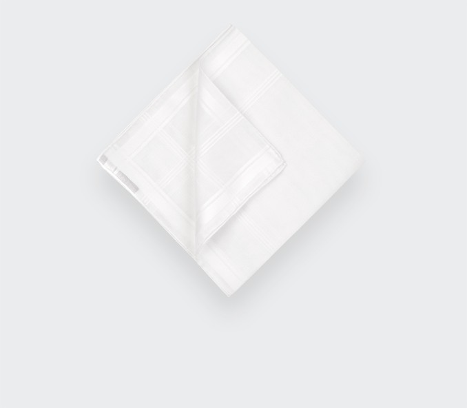 cinabre Pochette Blanche Carreaux