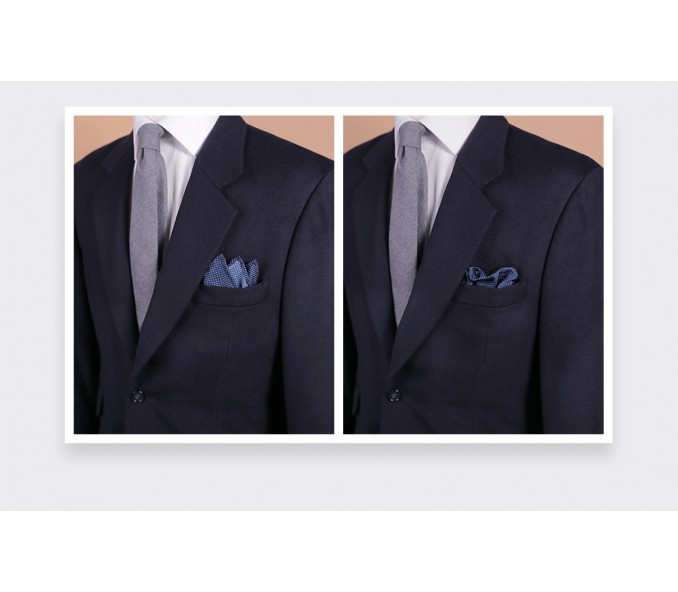 Cinabre Pochette Caviar Soie Bleu Ciel