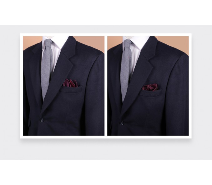 Cinabre Pochette Caviar Soie Bordeaux