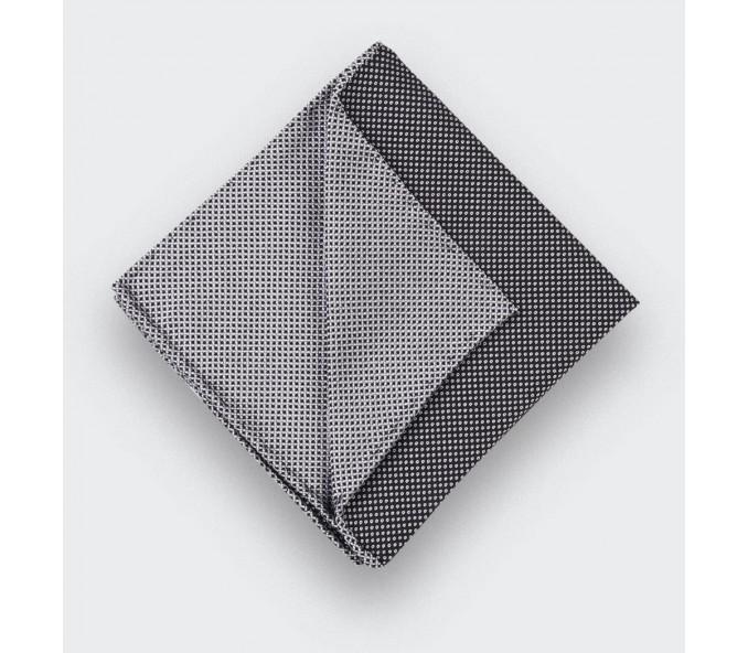 Cinabre Pochette Caviar Soie Noir Et Blanc