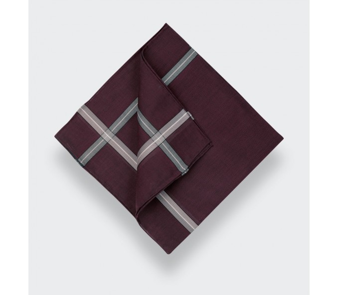Cinabre Pochette Chevron Bordeaux