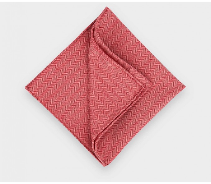 Cinabre Pochette Chevron Rouge