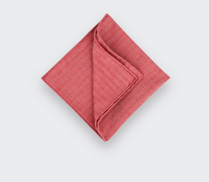Cinabre Pochette Chevron Rouge