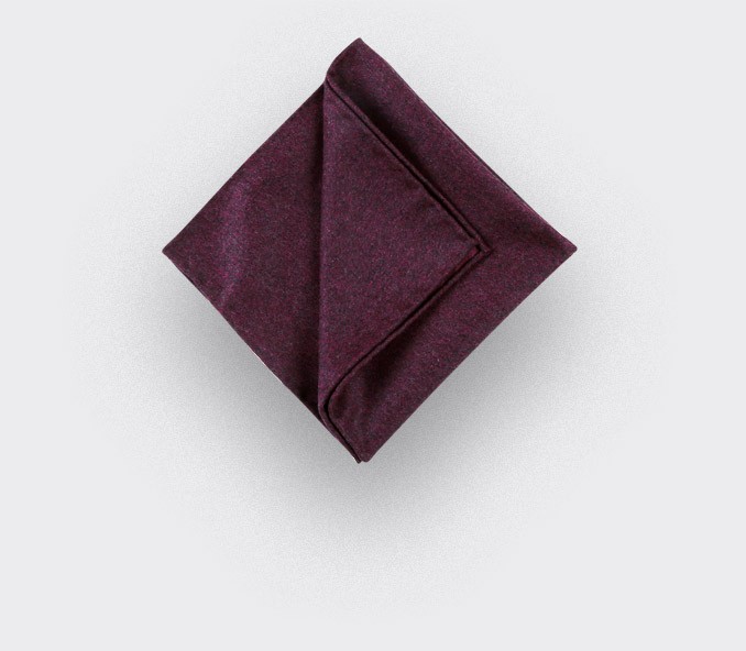 cinabre Pochette Flanelle Bordeaux
