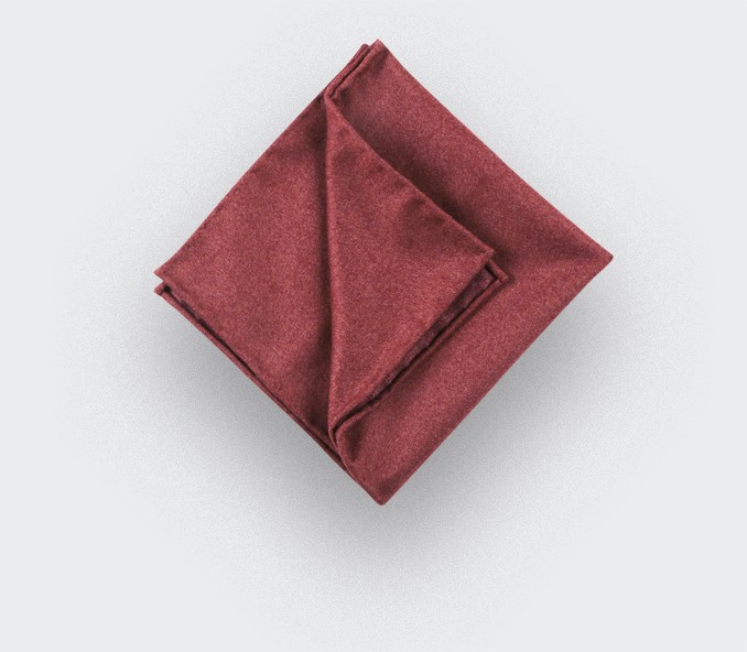 cinabre Pochette Flanelle Rouge