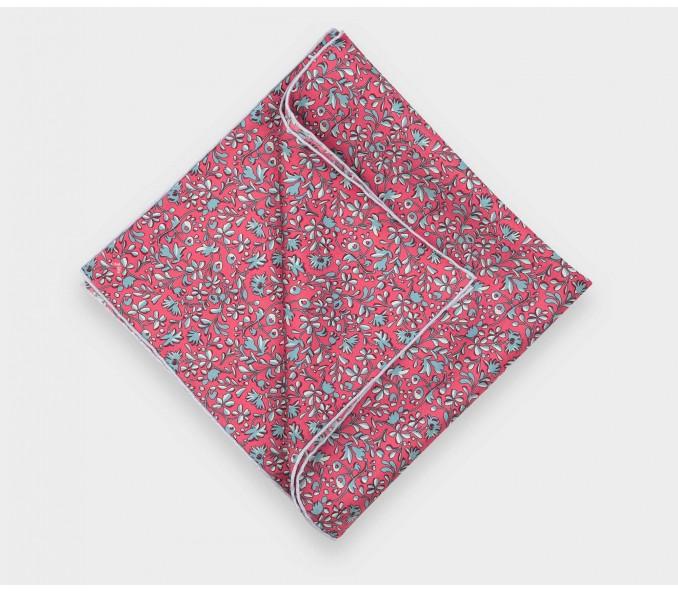 Cinabre Pochette Fleurie Corail