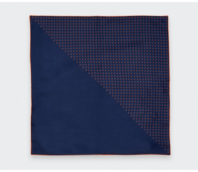 Cinabre Pochette Grand Pan Marine Bleu