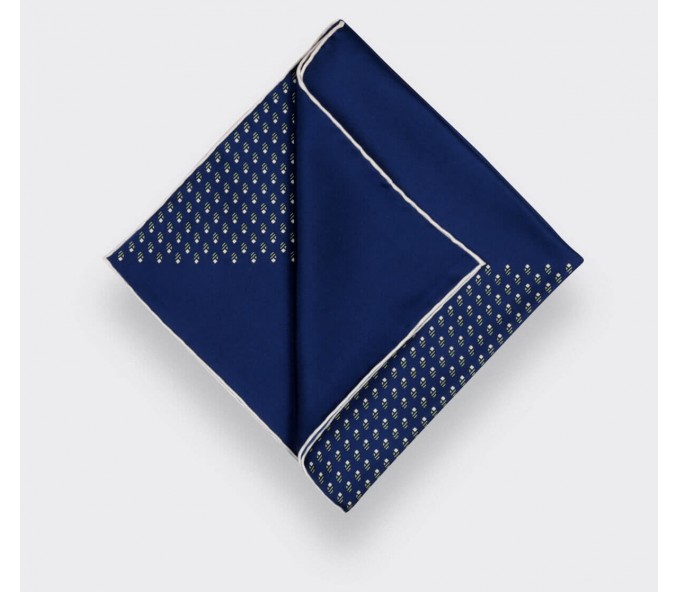 Cinabre Pochette Grand Pan Marine Gris