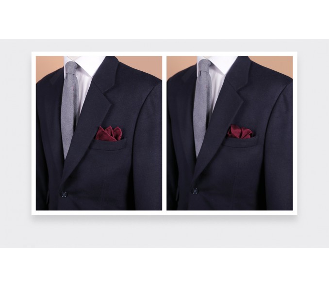 Cinabre Pochette Soie Tissée Bordeaux