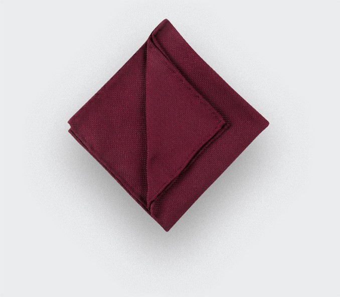 cinabre Pochette Soie Tissée Bordeaux