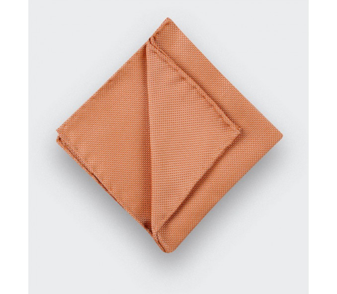 Cinabre Pochette Soie Tissée Orange
