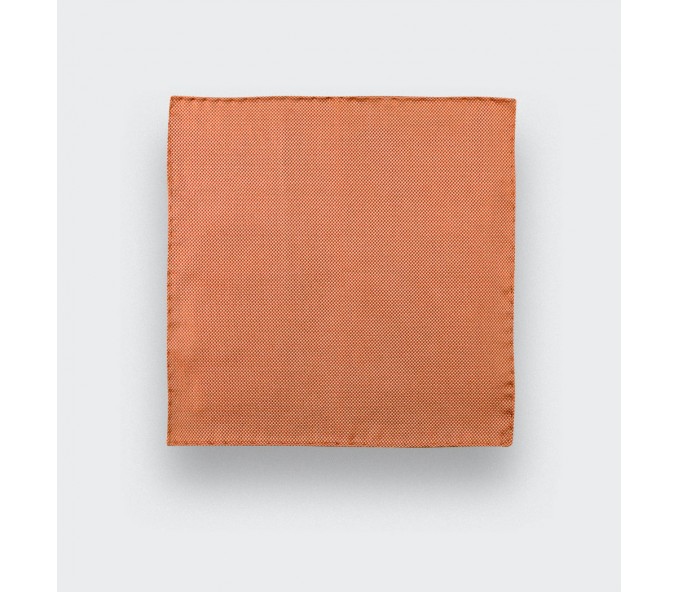 Cinabre Pochette Soie Tissée Orange