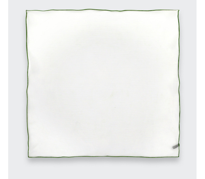 Cinabre Pochette Voile Blanche Bourdon Vert
